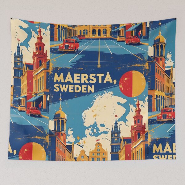 Item preview, Maersta Sweden 1950s Vintage Travel Tourism designed and sold by TravelersGems.