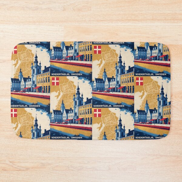 Item preview, Soedertaelje Sweden 1950s Vintage Travel Tourism designed and sold by TravelersGems.