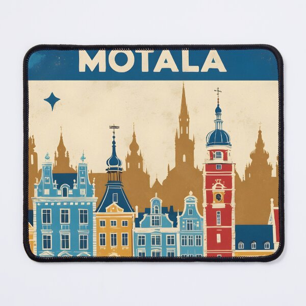 Item preview, Motala Sweden 1950s Vintage Travel Tourism designed and sold by TravelersGems.
