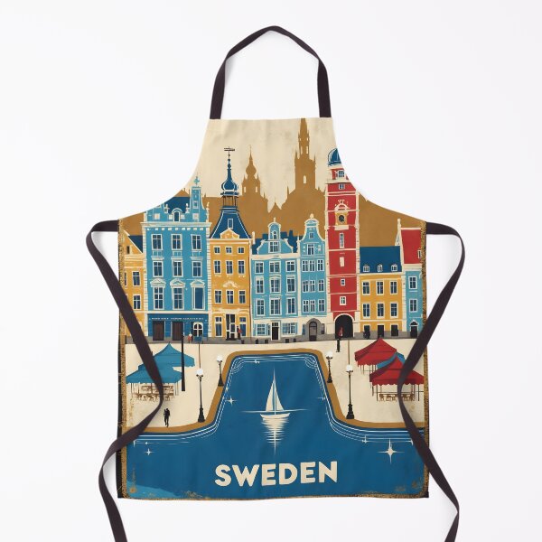 Item preview, Motala Sweden 1950s Vintage Travel Tourism designed and sold by TravelersGems.