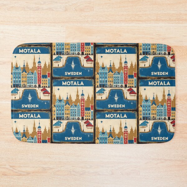 Item preview, Motala Sweden 1950s Vintage Travel Tourism designed and sold by TravelersGems.