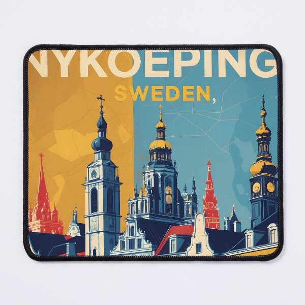 Item preview, Nykoeping Sweden 1950s Vintage Travel Tourism designed and sold by TravelersGems.