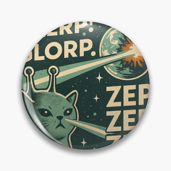 Item preview, Alien Cat Meme Glerp Glorp Laser Eyes – Cosmic Retro Vintage Aesthetic designed and sold by Bongocomic.