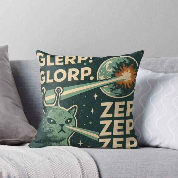 Item preview, Alien Cat Meme Glerp Glorp Laser Eyes – Cosmic Retro Vintage Aesthetic designed and sold by Bongocomic.