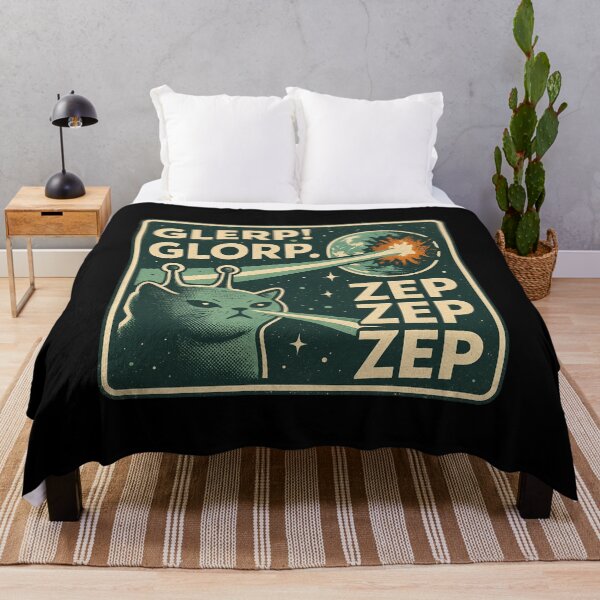 Item preview, Alien Cat Meme Glerp Glorp Laser Eyes – Cosmic Retro Vintage Aesthetic designed and sold by Bongocomic.
