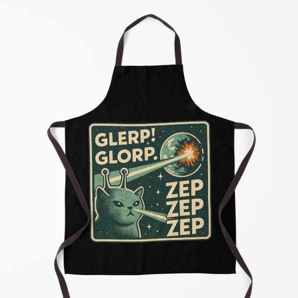 Item preview, Alien Cat Meme Glerp Glorp Laser Eyes – Cosmic Retro Vintage Aesthetic designed and sold by Bongocomic.