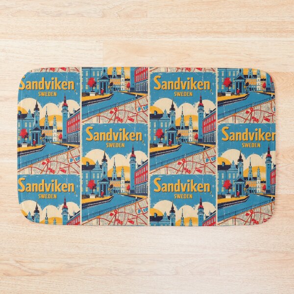 Item preview, Sandviken Sweden 1950s Vintage Travel Tourism designed and sold by TravelersGems.