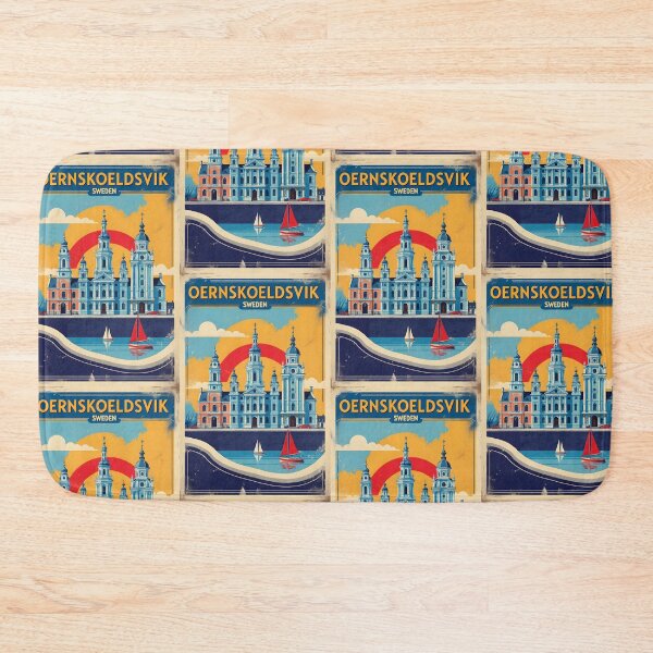 Item preview, Oernskoeldsvik Sweden 1950s Vintage Travel Tourism designed and sold by TravelersGems.