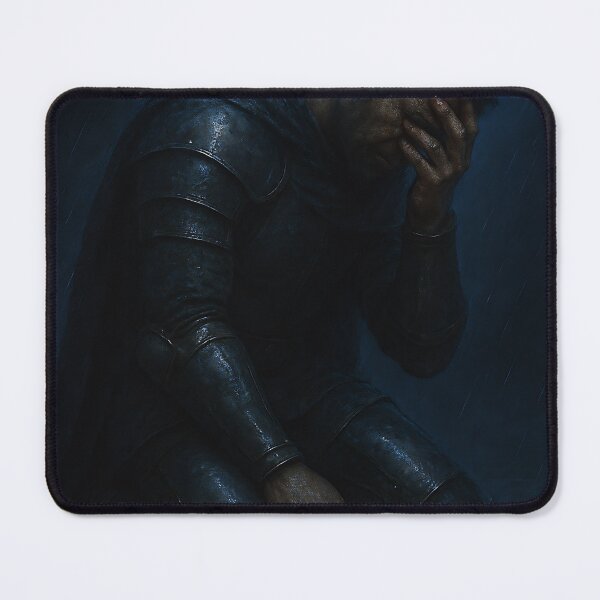 Item preview, kneeling Warrior Broken Beneath the Rain designed and sold by letsnvision.