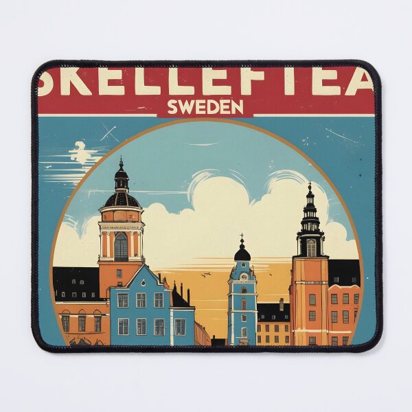 Item preview, Skelleftea Sweden 1950s Vintage Travel Tourism designed and sold by TravelersGems.
