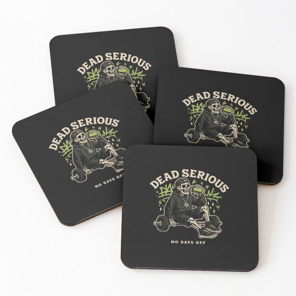 Item preview, Dead Serious – No Days Off Skeleton Gym Design designed and sold by PhilllandArt.