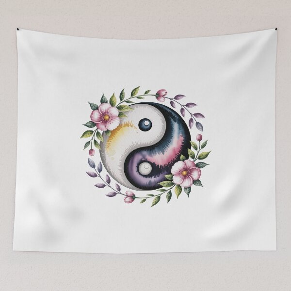 Item preview, yin-yang with flower designed and sold by jkrphoto.
