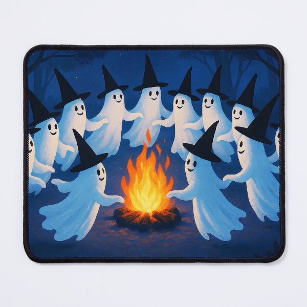 Item preview, Ghostly Coven – Dancing Spirits Around the Campfire designed and sold by EmeraldeaArt.