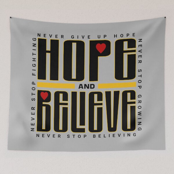 Item preview, Hope and Believe with Hearts designed and sold by CG-Custom-Ink.