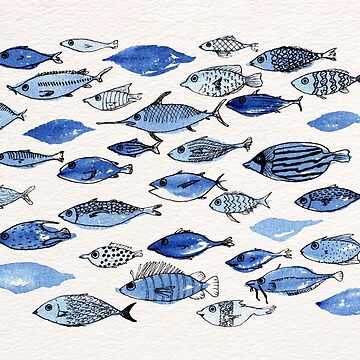 Artwork thumbnail, Blue fishes by Aidi Riera