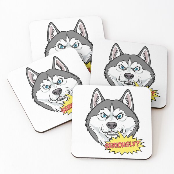 Item preview, Angry husky rolling eyes saying “Seriously?” designed and sold by Tong4130.