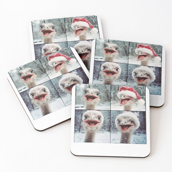 Item preview, Funny Ostrich Christmas Photobooth – Santa Hat Holiday Animal designed and sold by RockFireMerch.