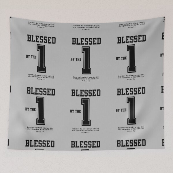 Item preview, Blessed By The 1 Jersey# with Scripture designed and sold by CG-Custom-Ink.