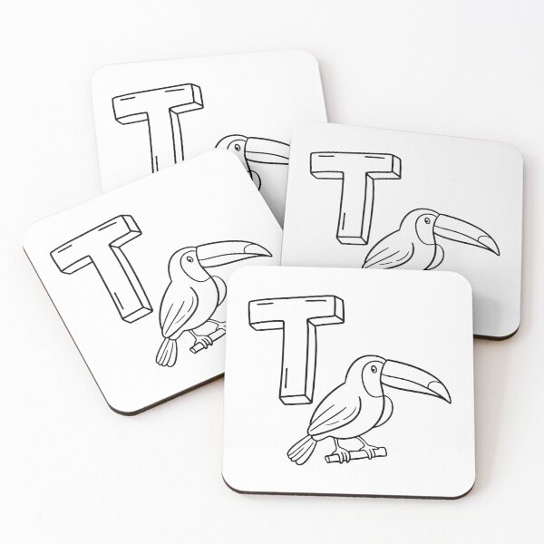 Item preview, An illustration of letter T stands for Toucan designed and sold by rasagamastore.