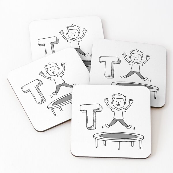 Item preview, An illustration of letter T stands for Trampoline designed and sold by rasagamastore.