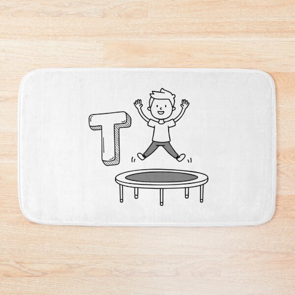 Item preview, An illustration of letter T stands for Trampoline designed and sold by rasagamastore.