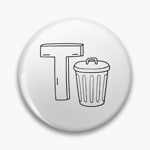 Item preview, An illustration of letter T stands for Trash bin designed and sold by rasagamastore.