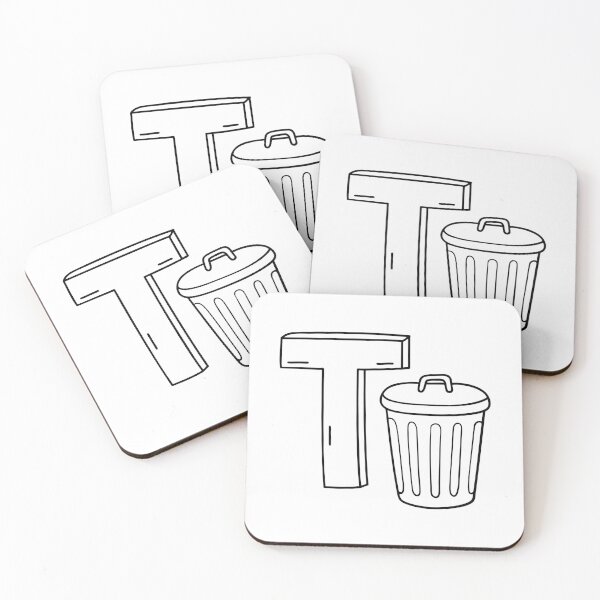 Item preview, An illustration of letter T stands for Trash bin designed and sold by rasagamastore.