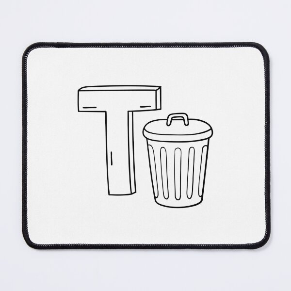 Item preview, An illustration of letter T stands for Trash bin designed and sold by rasagamastore.