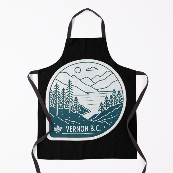 Item preview, Minimalist Vernon B.C. Lake and Mountain Line Art designed and sold by VividOrganica.
