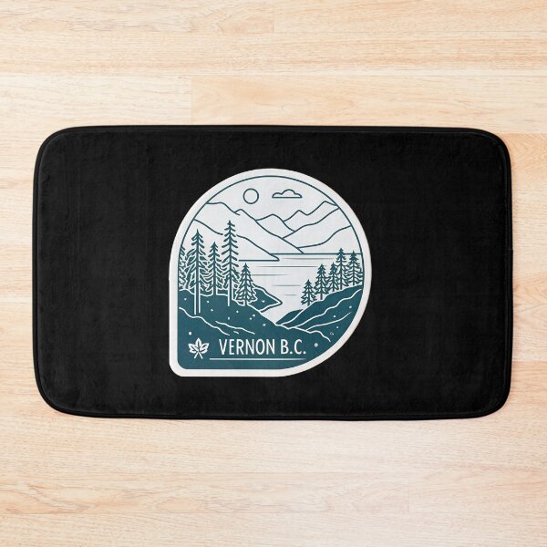 Item preview, Minimalist Vernon B.C. Lake and Mountain Line Art designed and sold by VividOrganica.