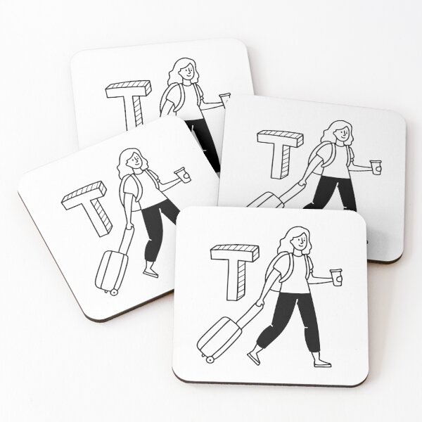 Item preview, An illustration of letter T stands for Traveling designed and sold by rasagamastore.