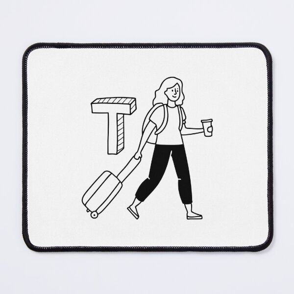 Item preview, An illustration of letter T stands for Traveling designed and sold by rasagamastore.