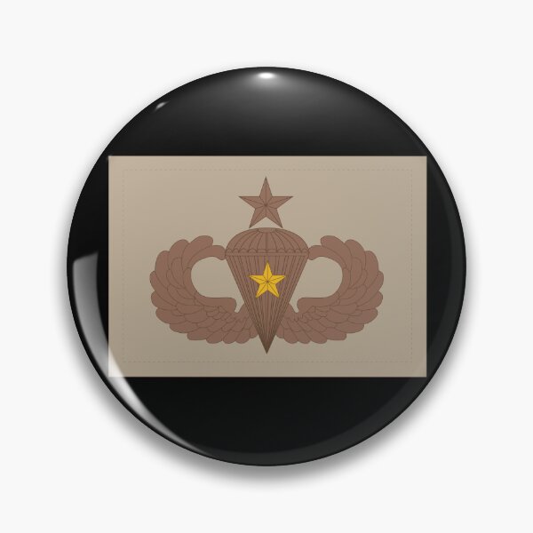 Item preview, Badge - Army - Parachutist - Senior - 1 Combat Star - Subdued - Desert X 300 designed and sold by Military Insignia Products.