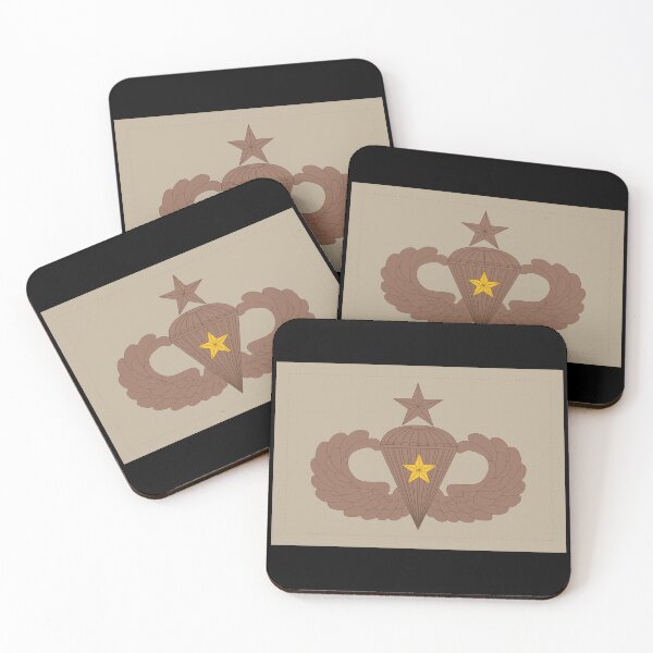 Item preview, Badge - Army - Parachutist - Senior - 1 Combat Star - Subdued - Desert X 300 designed and sold by Military Insignia Products.