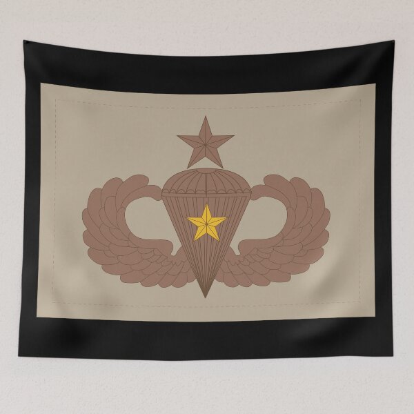 Item preview, Badge - Army - Parachutist - Senior - 1 Combat Star - Subdued - Desert X 300 designed and sold by Military Insignia Products.