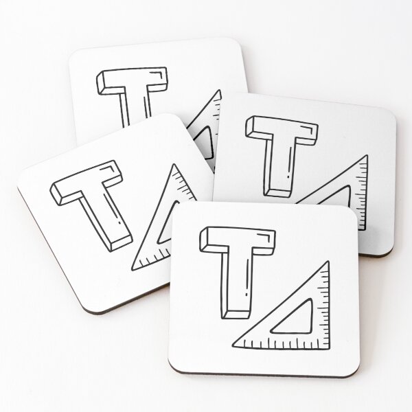 Item preview, An illustration of letter T stands for Triangle ruler designed and sold by rasagamastore.