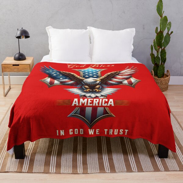 Item preview, God Bless America Cross Eagle Flag designed and sold by CG-Custom-Ink.