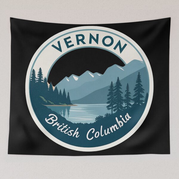 Item preview, Vernon British Columbia Bold Typography  designed and sold by VividOrganica.