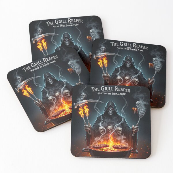 Item preview, The Grill Reaper: Master of the Eternal Flame - Heavy Metal BBQ designed and sold by VandalMuse.