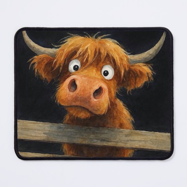 Item preview, Cute HiGHLaND CoW PRiNT SCoTTiSH ' Myrtle ' Designs BY SHiRLeY MacARTHuR designed and sold by Shirley MacArthur Art.