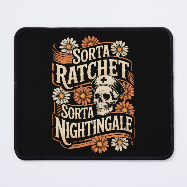 Item preview, Sorta Ratchet Sorta Nightingale Skeleton Nurse Halloween designed and sold by BakeryDozen.
