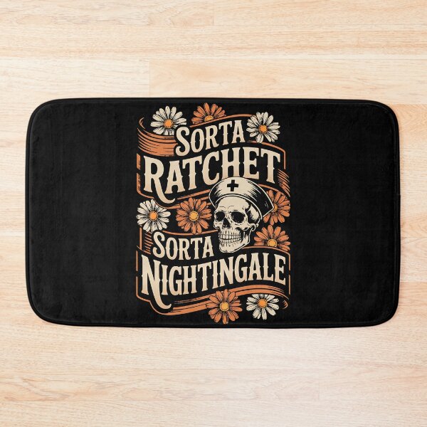Item preview, Sorta Ratchet Sorta Nightingale Skeleton Nurse Halloween designed and sold by BakeryDozen.