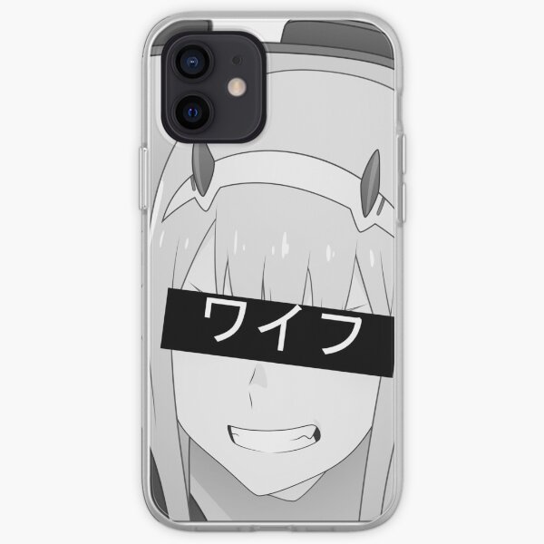 Cariño en la pegatina Franxx Funda blanda para iPhone