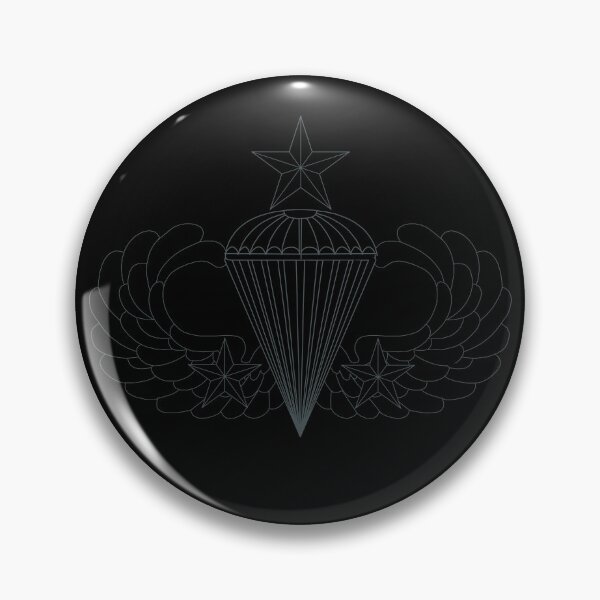 Item preview, Badge - Army - Parachutist - Senior - 2 Combat Star - Black - Metal X 300 designed and sold by Military Insignia Products.
