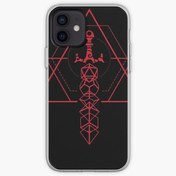 Polyhedral Dice Sword Set Geometric Symbols iPhone Soft Case