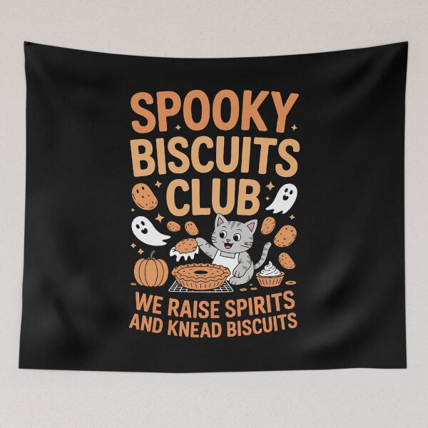Item preview, Spooky Biscuits Club Black Cat Pumpkin Halloween Baking designed and sold by BakeryDozen.