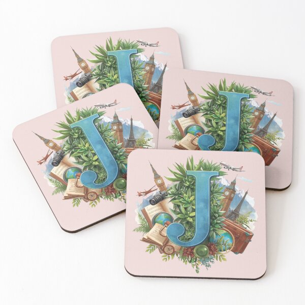 Item preview, Adventure Awaits – Vintage Travel Letter J Monogram | Wanderlust Globe & Airplane Design for Explorers and Dreamers designed and sold by AmenAlways.