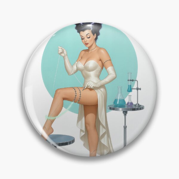Item preview, A Stitch in Time – Retro Bride Spa Laboratory Pinup designed and sold by Lightning-Lace.