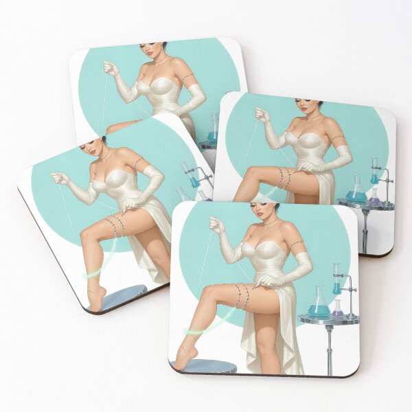 Item preview, A Stitch in Time – Retro Bride Spa Laboratory Pinup designed and sold by Lightning-Lace.