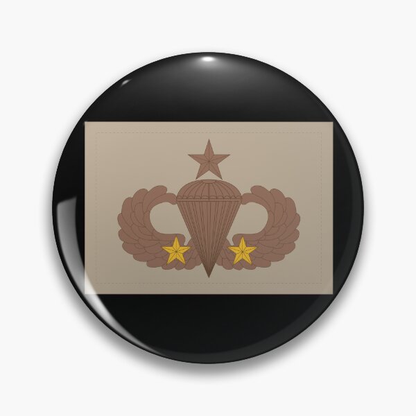 Item preview, Badge - Army - Parachutist - Senior - 2 Combat Star - Subdued - Desert X 300 designed and sold by Military Insignia Products.